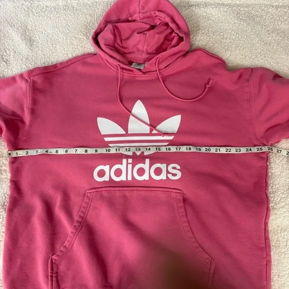 adidas Originals Women's Adicolor Trefoil Hoodie in Pink Size Medium - Picture 5 of 12